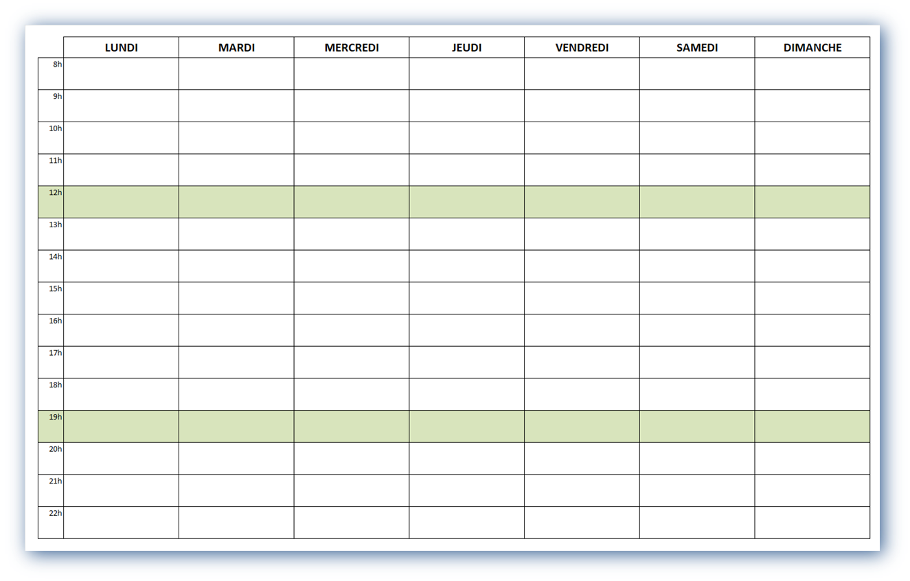 Planning Entreprise Service A2- magnétique effaçable 40x54 cm