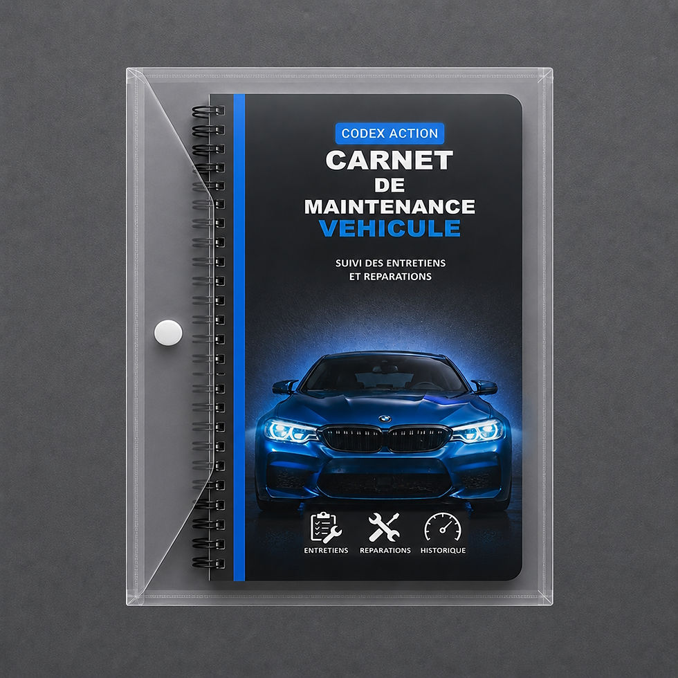 Miniature : Carnet de Maintenance Véhicule – Registre de Maintenance Automobile Spirale