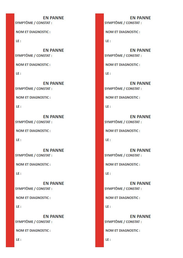 Miniature : Etiquettes Adhésives Papier - En Panne - format 99x38mm - 140 étiquettes