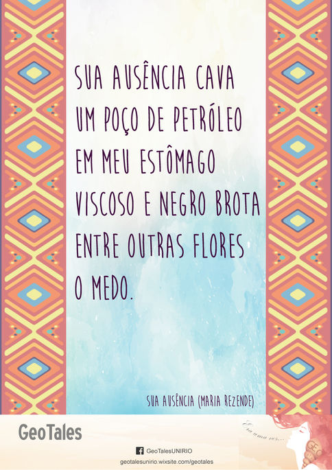 Sua ausência (Maria Rezende)