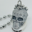 Thumbnail: Silver Bead Necklace with 3D-Printed Skull Pendant