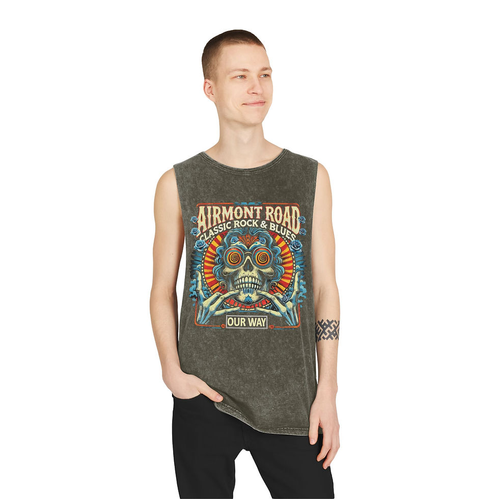 Thumbnail: Retro Classic Rock & Blues Stonewash Tank Top for Music Lovers
