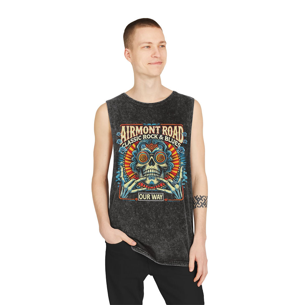 Thumbnail: Retro Classic Rock & Blues Stonewash Tank Top for Music Lovers