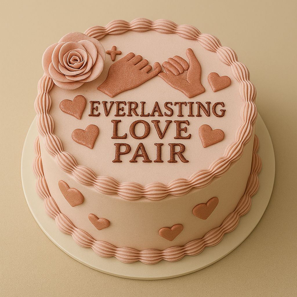 Everlasting Sweet Pair Love Cake