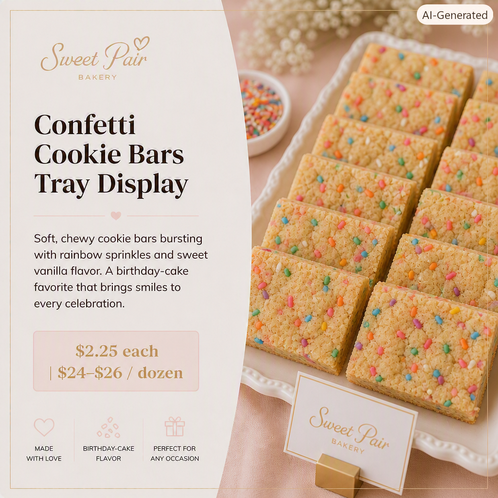 Confetti Cookie Bars