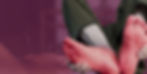 A person with neuropathy in their feet over a background of someone receiving acupuncture