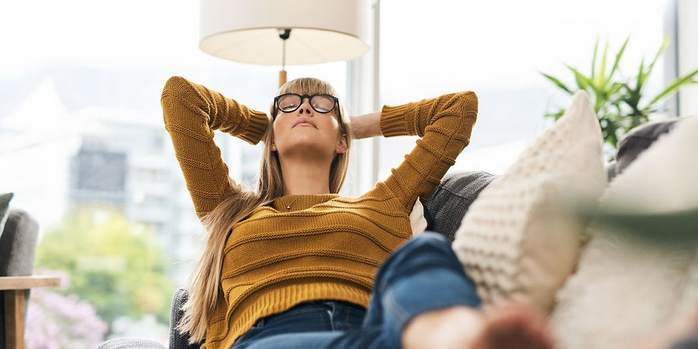 A woman taking time to relax