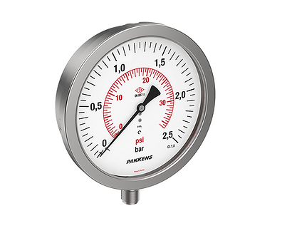 pakkens mh160 kurutip 160111, 160211 basınç ölçer 160mm çapında hassas cl1,0 manometreler