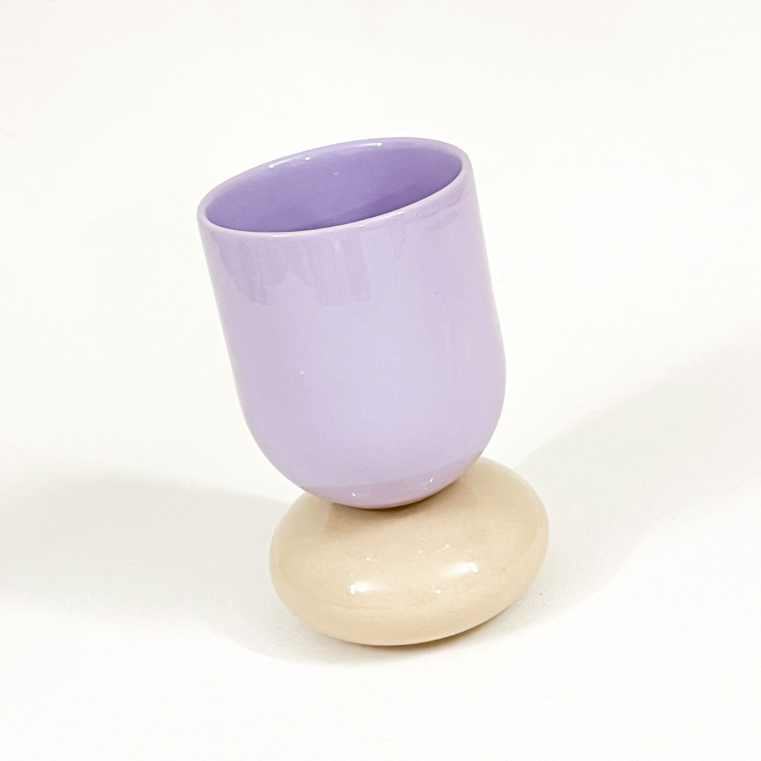 Kubek BUBBLE lila + naturalny 