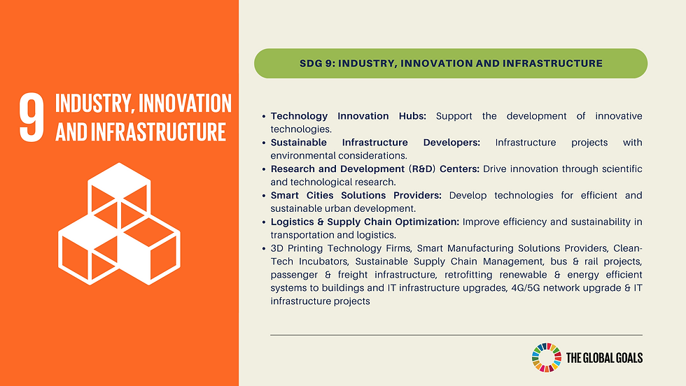 SDG 9 Industry, Innovation and Infrastructure