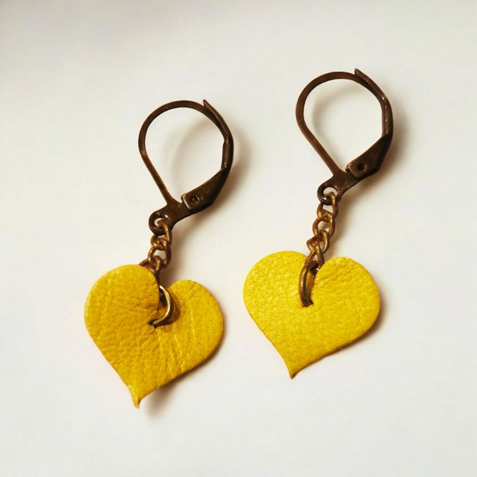 Miniature : Boucles d'oreilles en cuir Love 