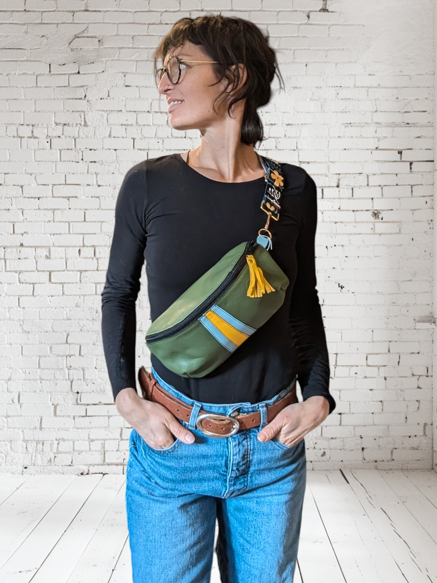 Sac banane en cuir Isis 