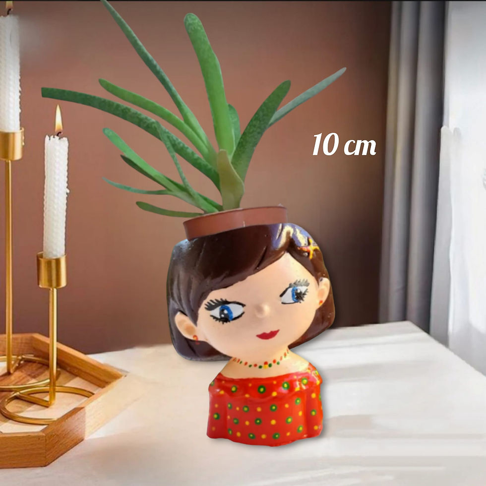 Kız Bebek Beton Saksı & Mumluk ( Dekoratif)