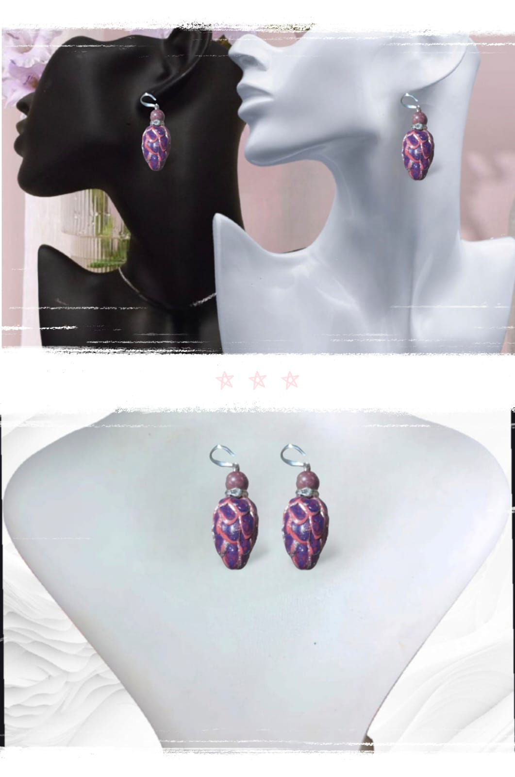 Bahar Moru Polimer Kil Küpe