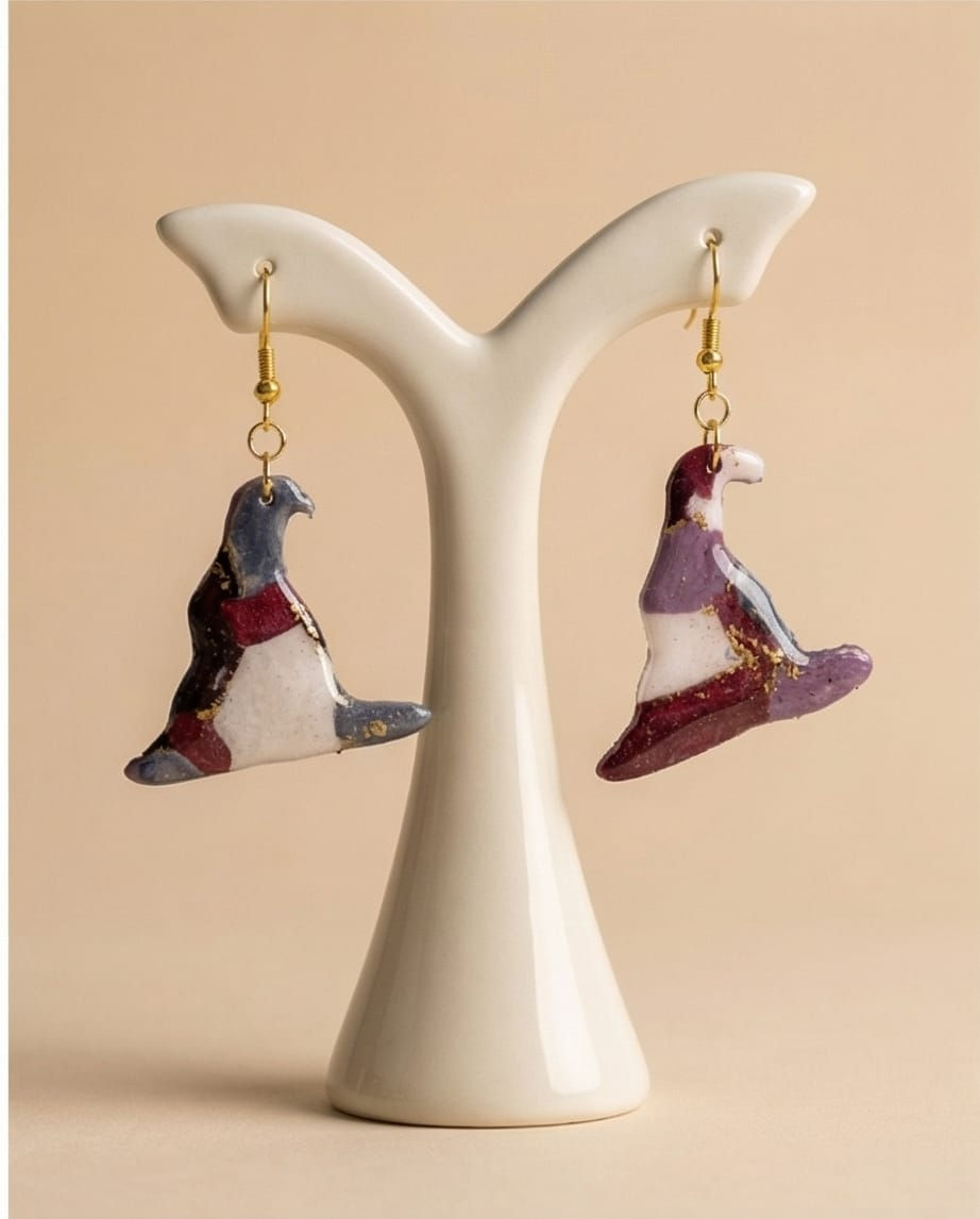 Şapka Polimerkil& Epoksi Tasarım Küpe aparat paslanmaz çelik Kopyası