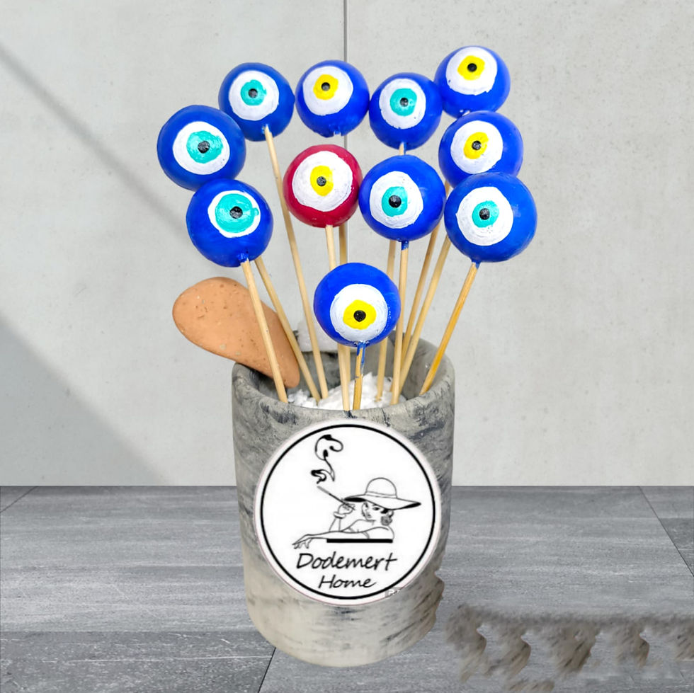 Nazar Boncuğu Saksı Dibi Süsü & Teraryum Obje 7 Adet