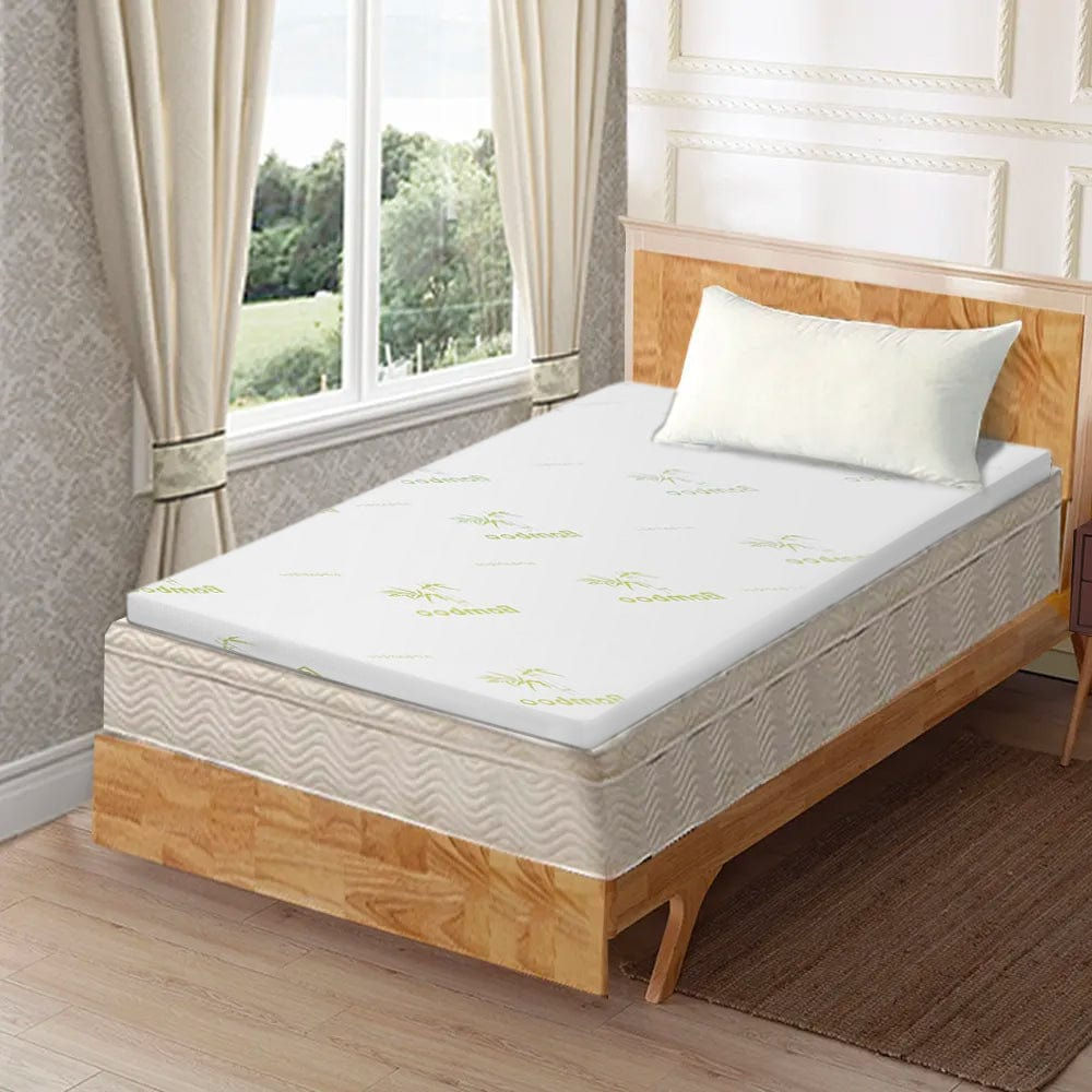 Single 6cm Bamboo Memory Foam Mattress Topper