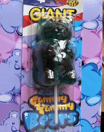 Giant Gummy Bear Lolly Blue Raspberry Flavour 227g