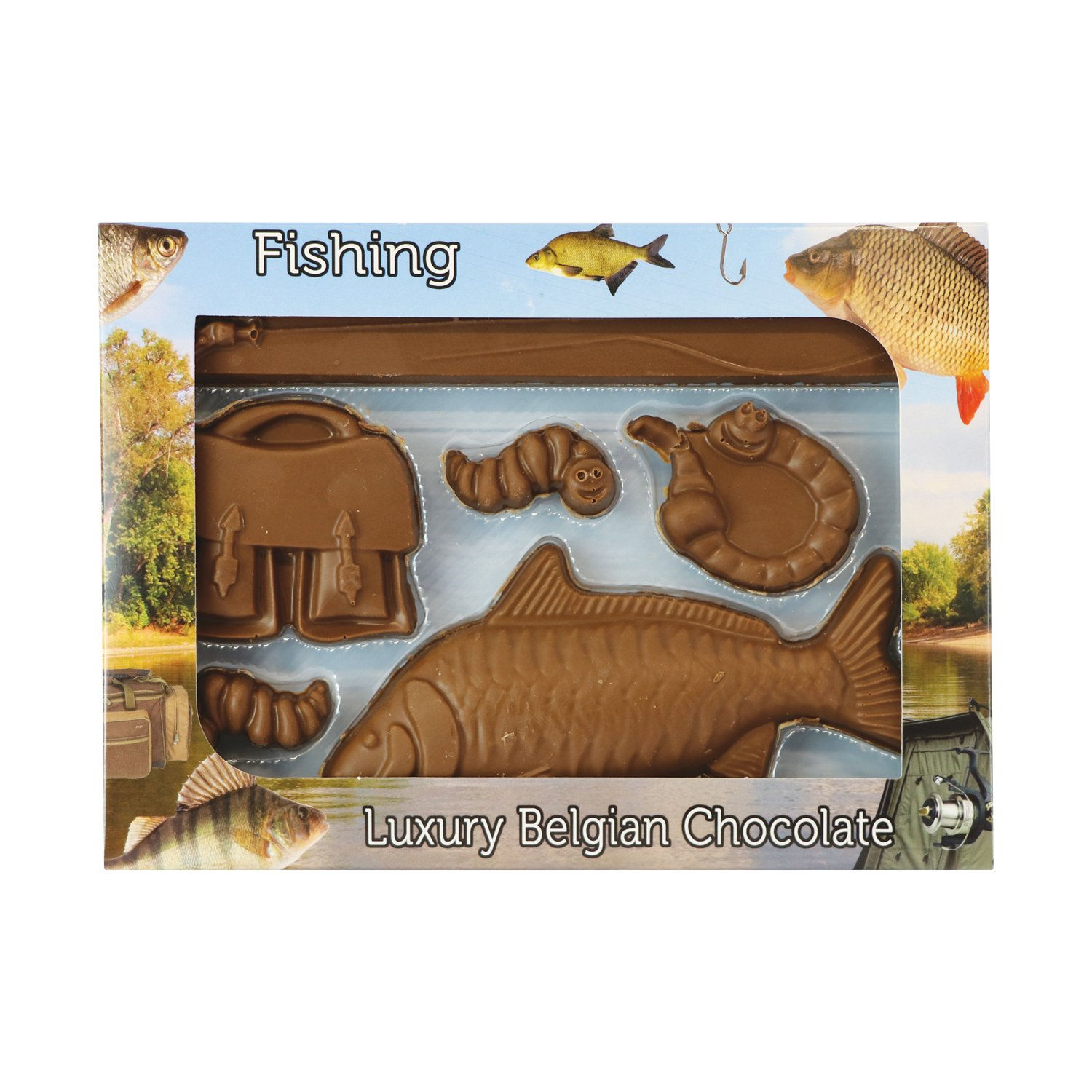 Novelty Gwynedd Milk Chocolate Fishing Kit 140g