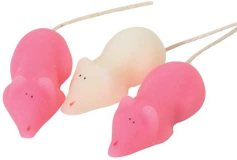 Novelty Sweets, Boynes Pink & White Sugar Mice x 10