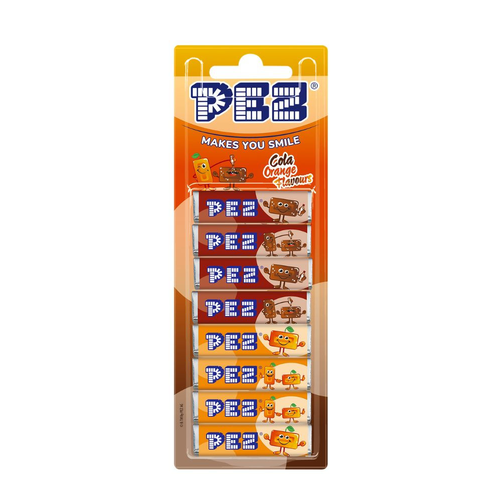Pez Refill Orange and Cola Flavoured 6 Pack