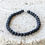 Thumbnail: Agate: Black, White, Gray Gemstone Crystal Healing Bracelet