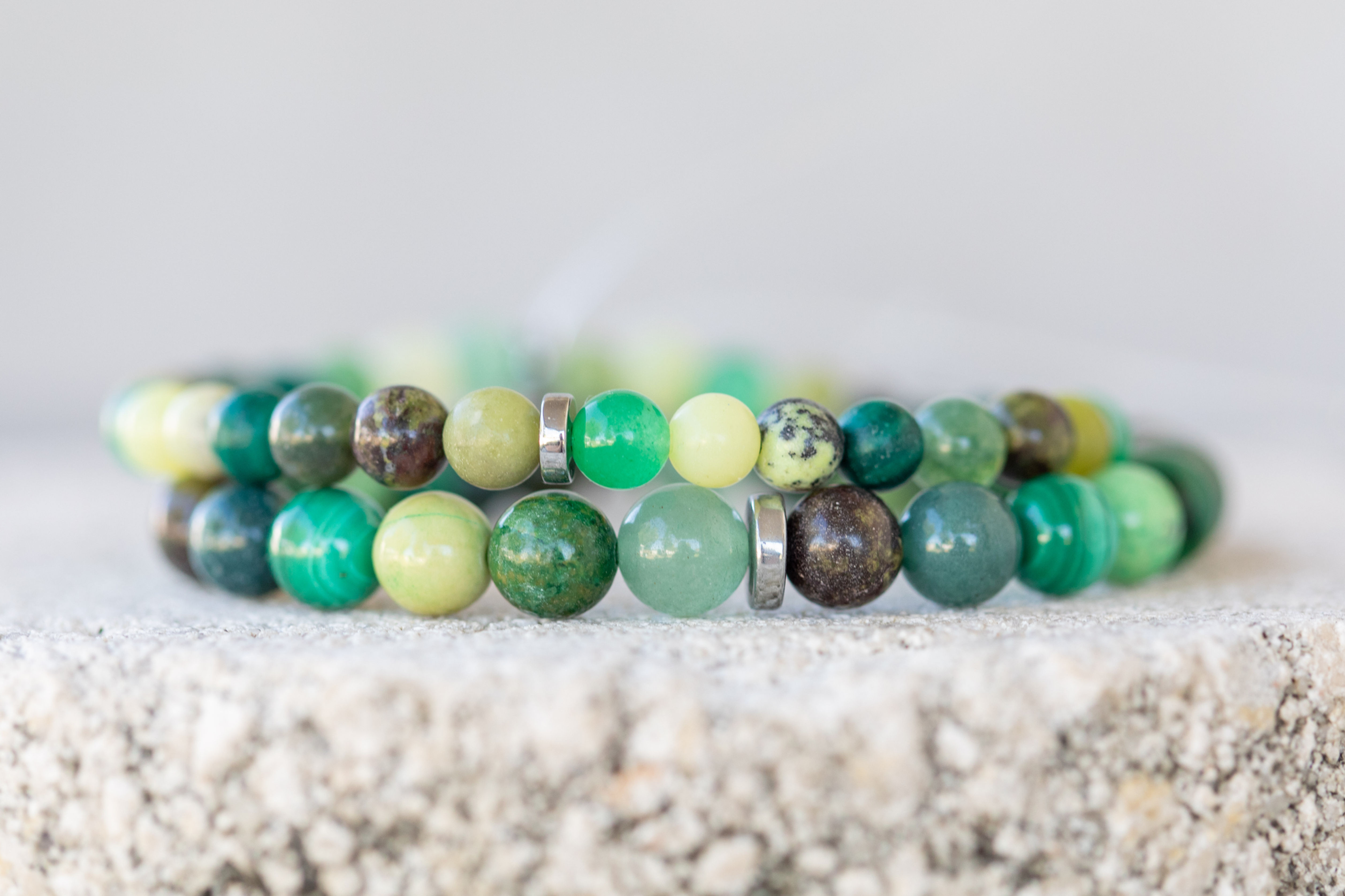 Green Gemstone Crystal Healing Bracelet