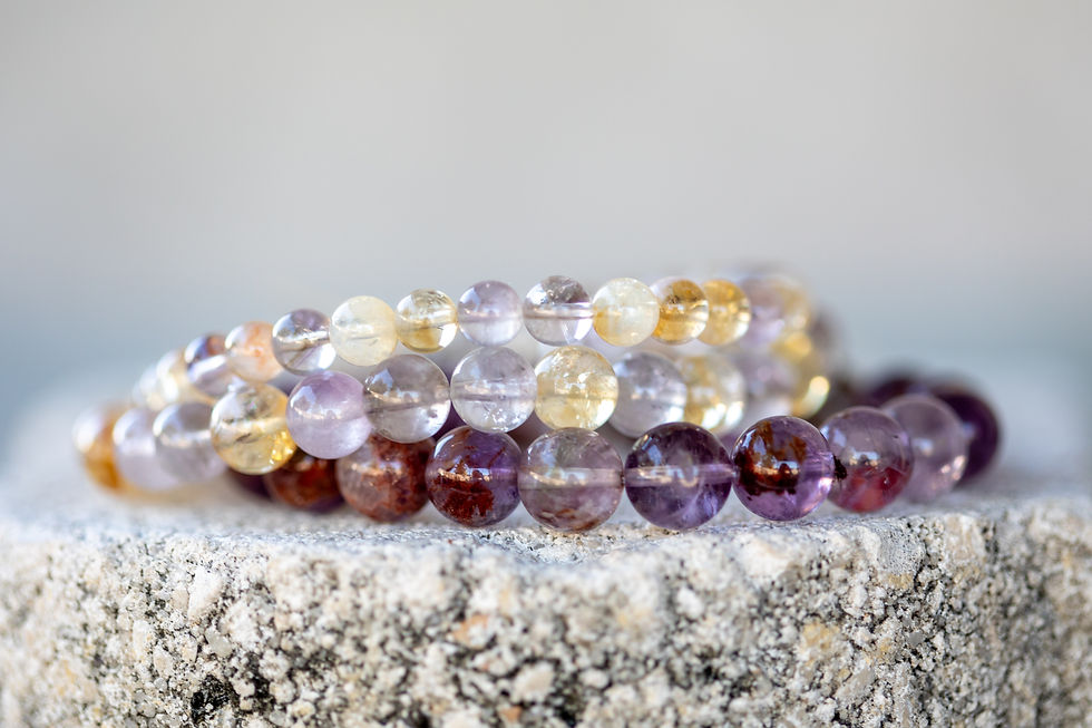Ametrine Gemstone Crystal Healing Bracelet
