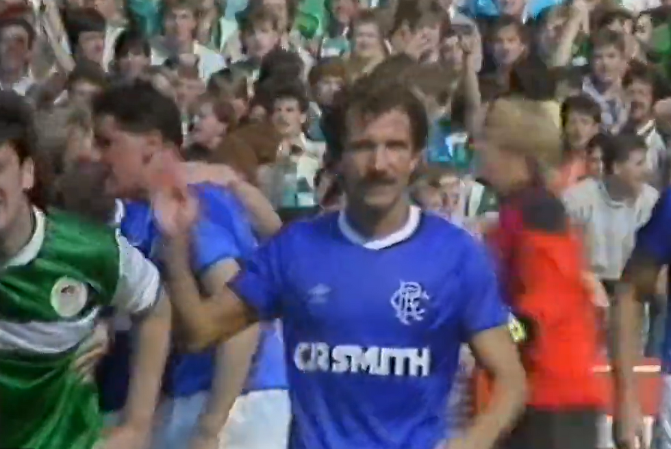 Souness walks after 36 minutes off his debut against Hibs, a feeling he would get used to