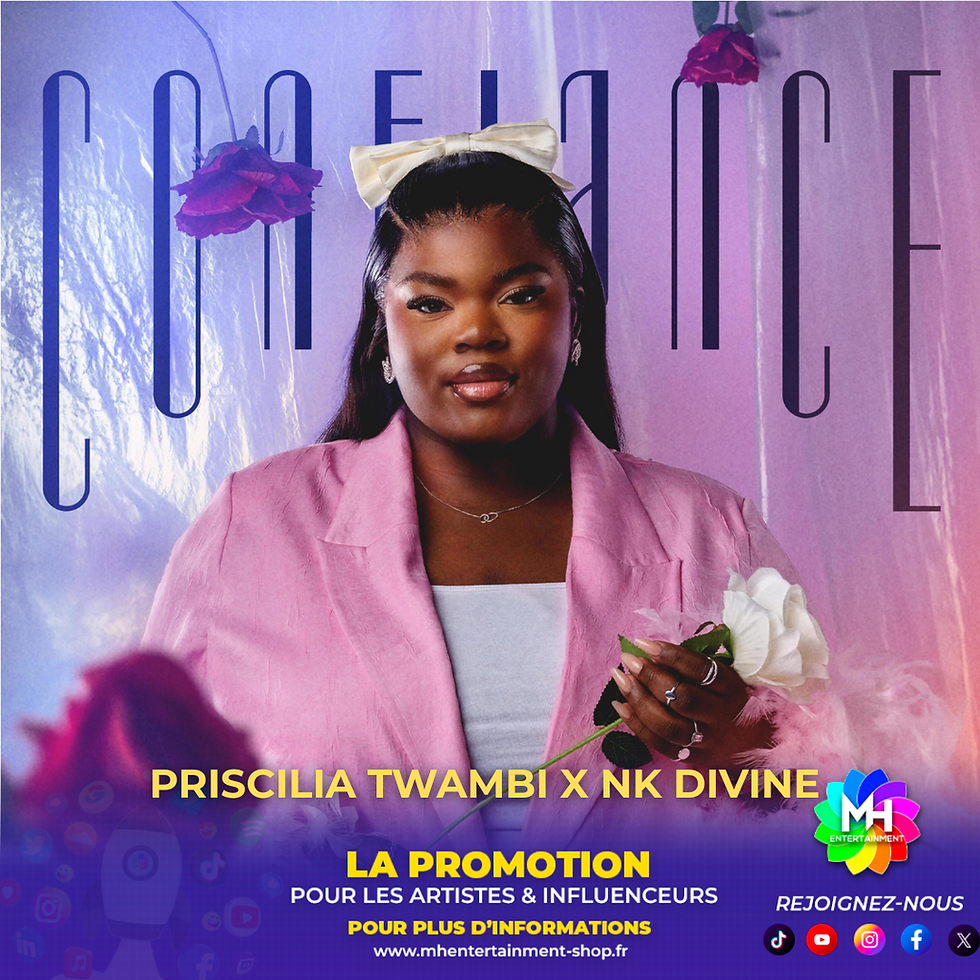 Priscilia Twambi et lors du tournage du clip "Belela Remix", une collaboration musicale émotive et puissante.