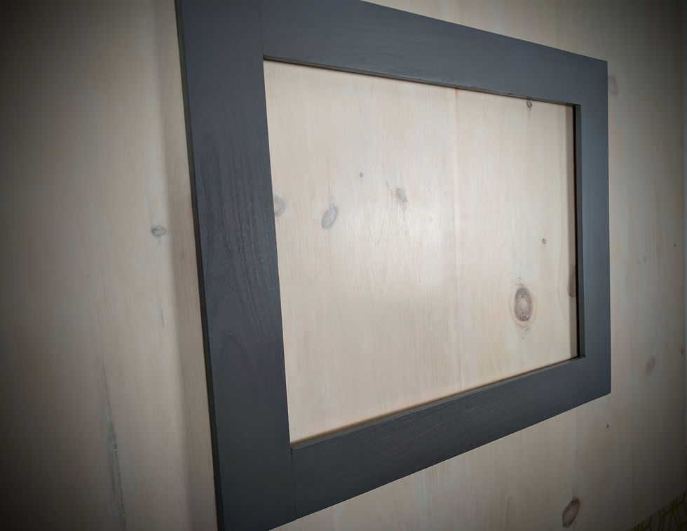 Thumbnail: Modern grey real wood picture frame handcrafted from solid timber UK