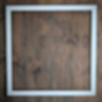 Modern white square real wood picture frame handcrafted from solid timber UK