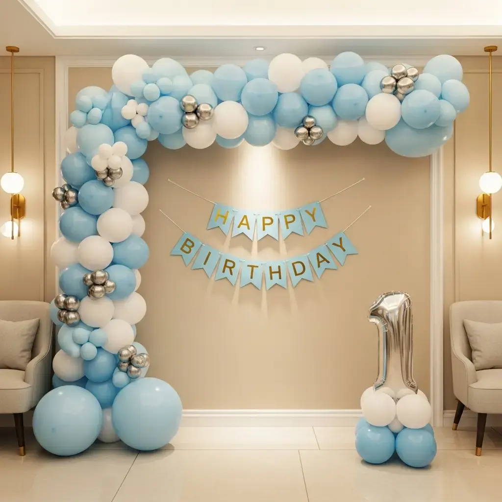 Blue Balloon Decoration