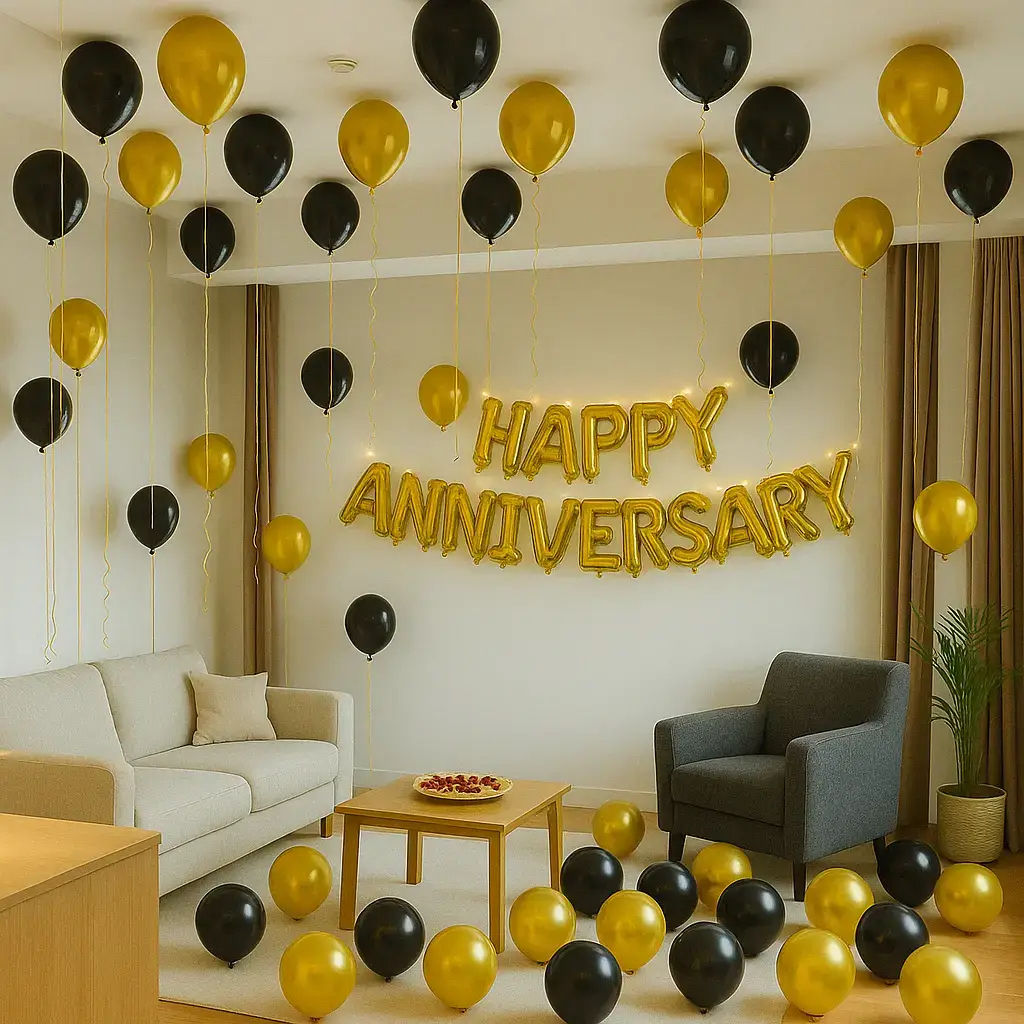 Simple anniversary room decor 