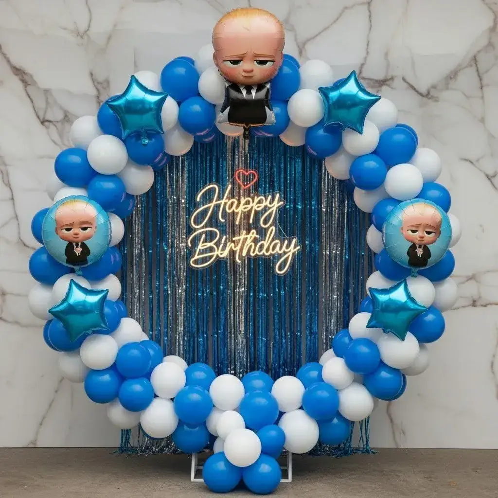 Cute Boss Baby Balloon Ring Decor