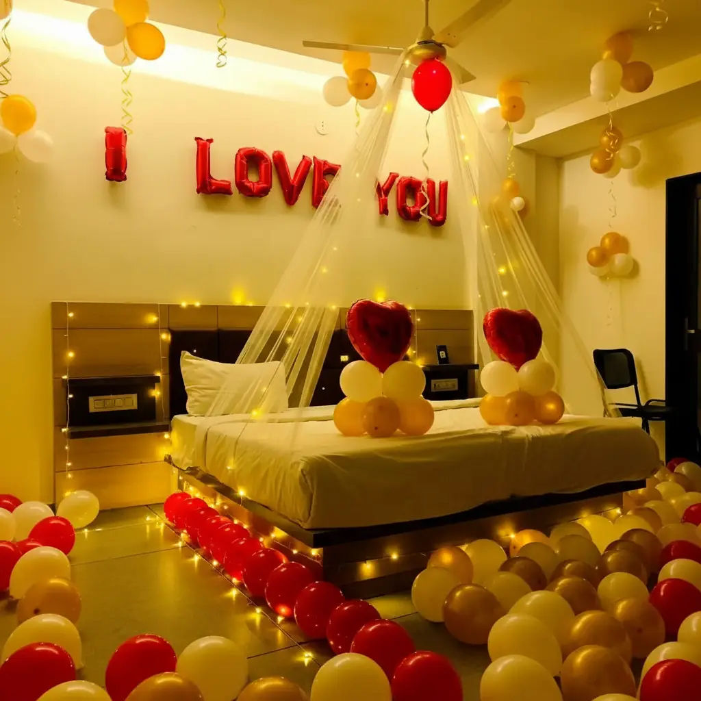 Delightful anniversary room decoration 