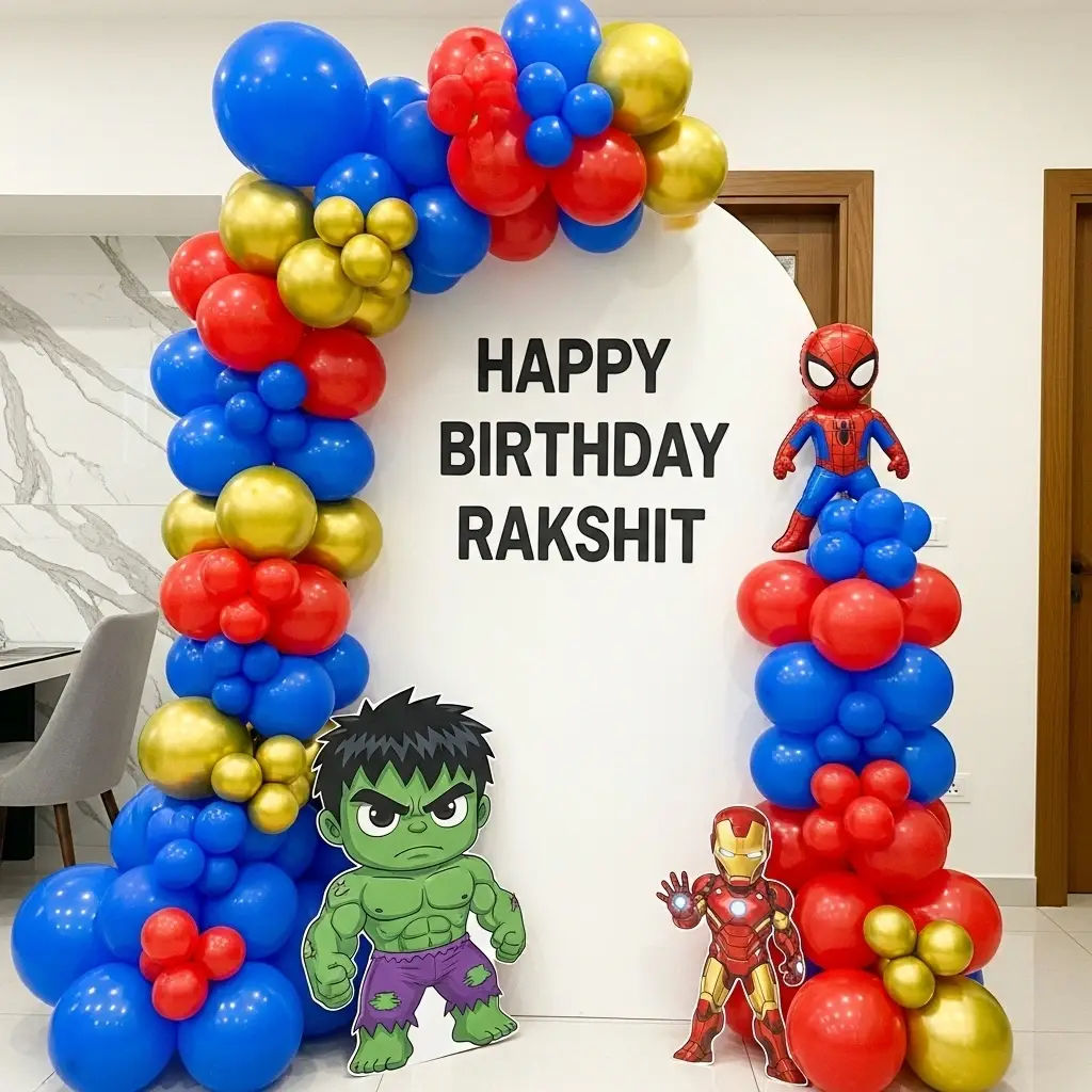 Young avenger birthday backdrop 