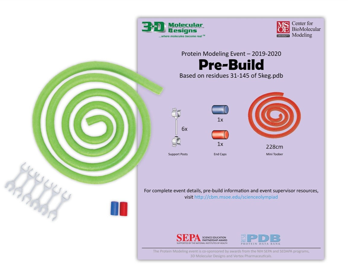 Science Olympiad Protein Modeling Event Pre-Build Kit