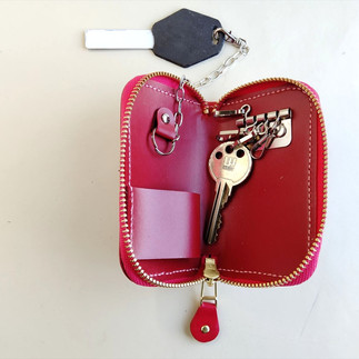 ランドセル リメイクで造られた4連キーケース内装