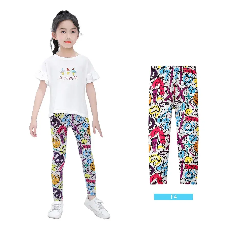 Miniatura: Leggings largos estampados para niñas de SheeCute,