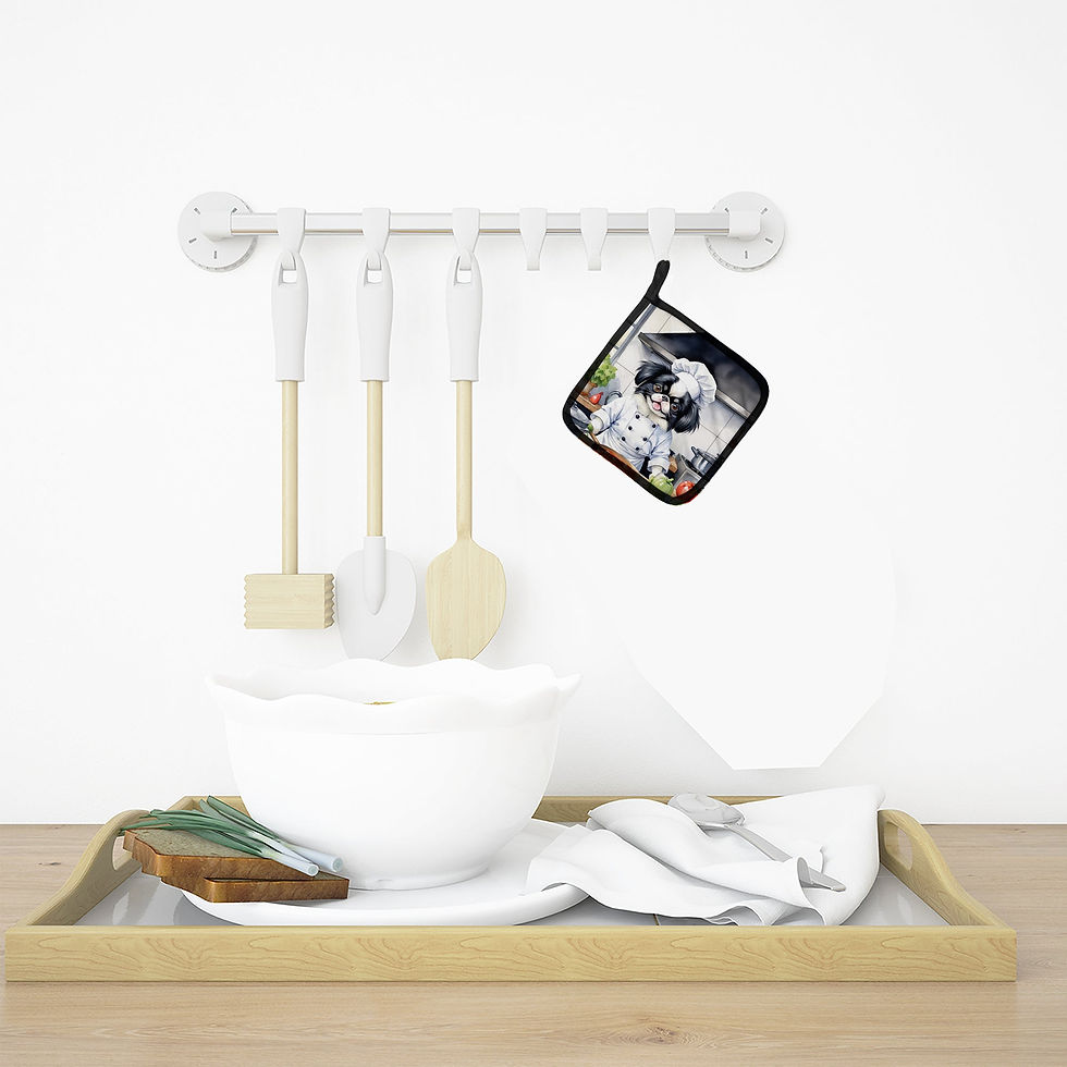 Thumbnail: Japanese Chin the Chef Pair of Pot Holders