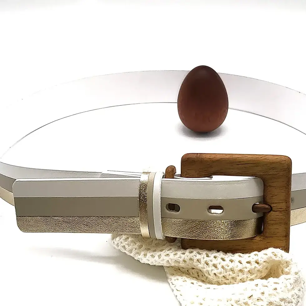 Miniatura: Luxury Women's Leather Wood Belt Guilin Gentle 351