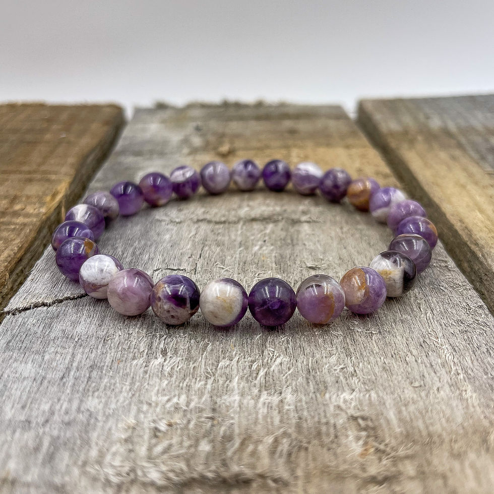 Thumbnail: Union - Purple Amethyst Gemstone Beaded Bracelet