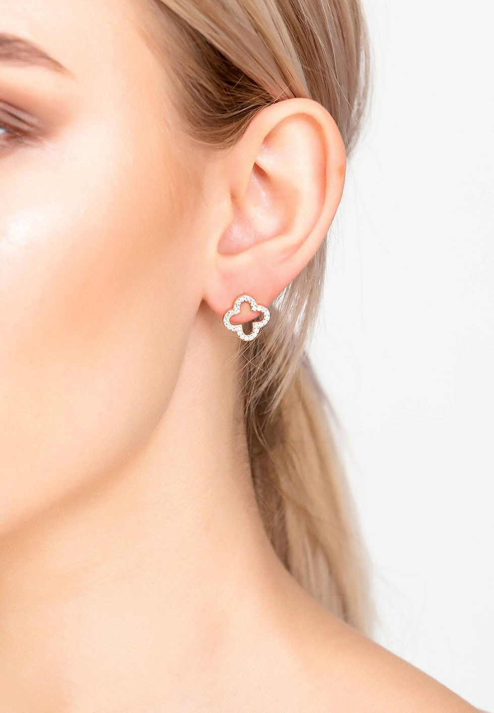 Thumbnail: Open Clover Earrings