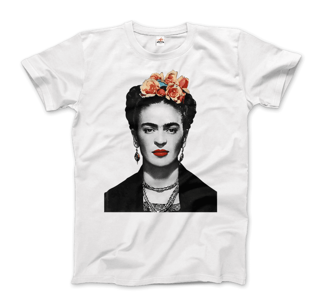 Frida Kahlo with Flowers Portrait T-Shirt