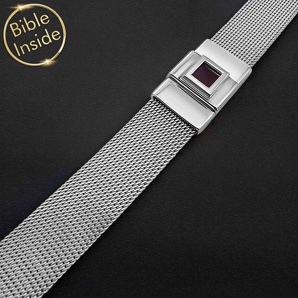 Thumbnail: Christian Bracelet for Men With the Holy Bible - Noble Path Bracelet