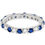 Thumbnail: Eternity Diamond and Blue Sapphire Ring Band 14k White Gold (2.35ct)