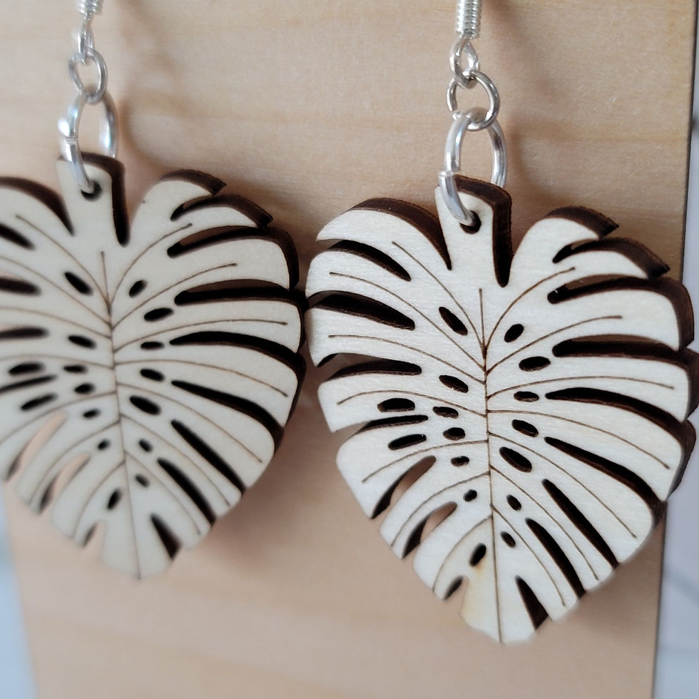 Thumbnail: Monstera Leaf Earrings