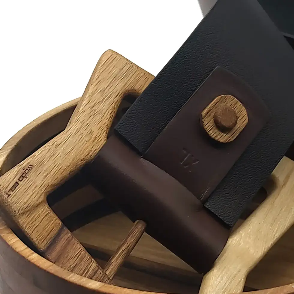 Miniatura: Luxury Women's Leather Wood Belt Bryce Free 624