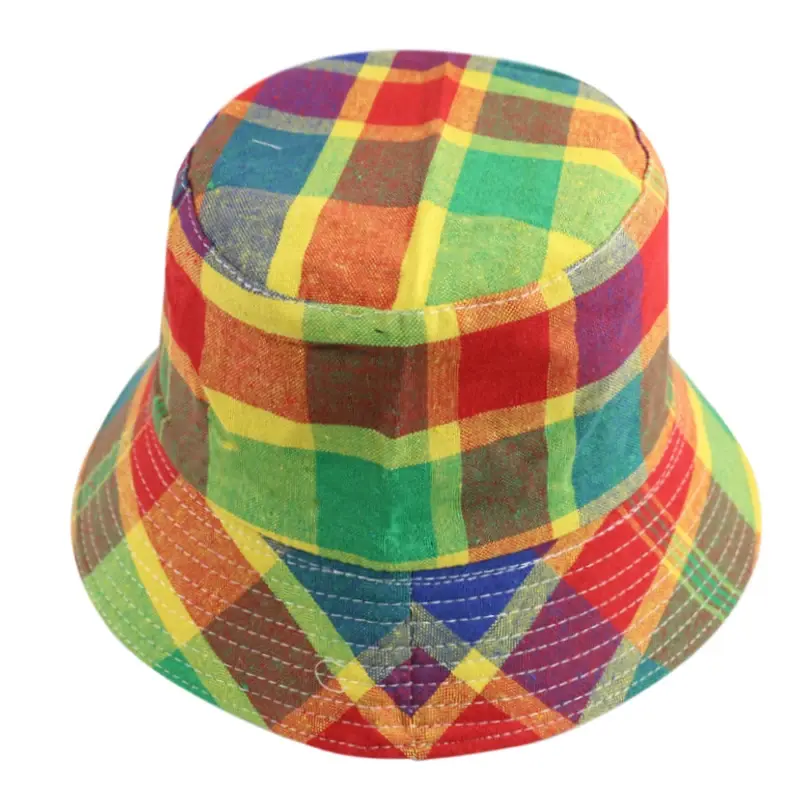 Thumbnail: FOXMOTHER New Black White Plaid Check Bucket Hats